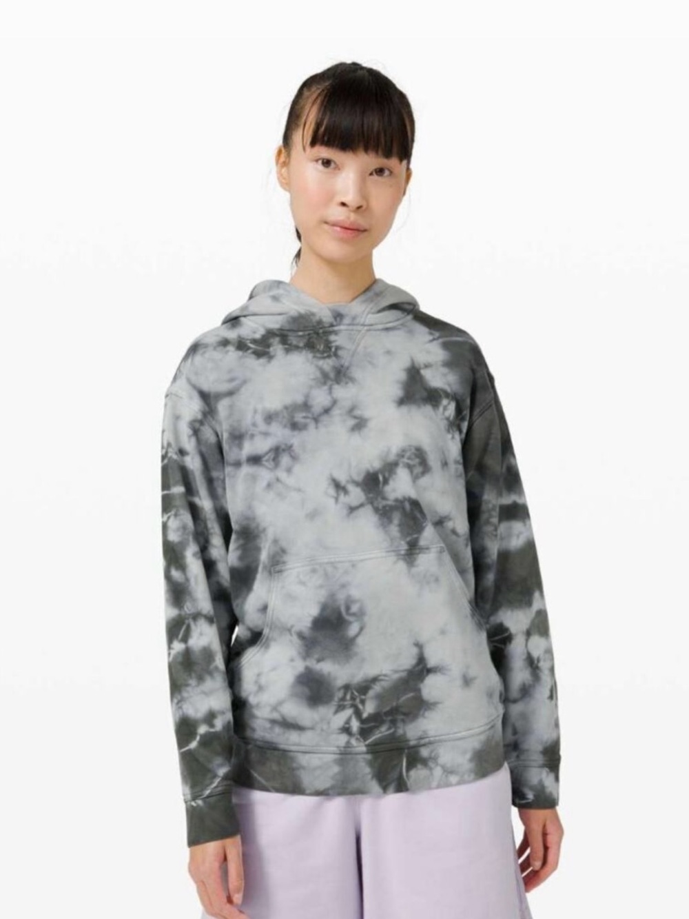 Lululemon All Yours “Earth Dye Stone” Black& White Tie-Dye Hoodie